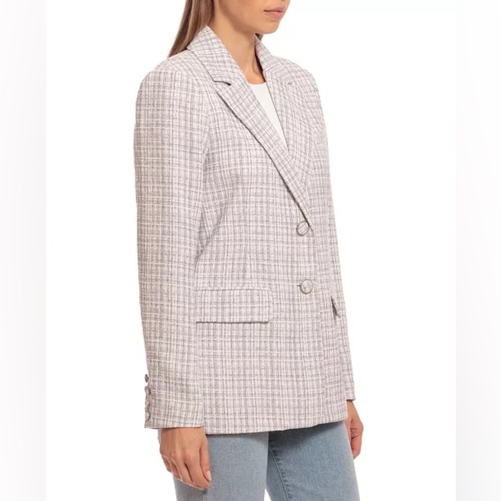 Avec Les Filles Women's Whipstitch Tweed Blazer XS - Picture 3 of 12